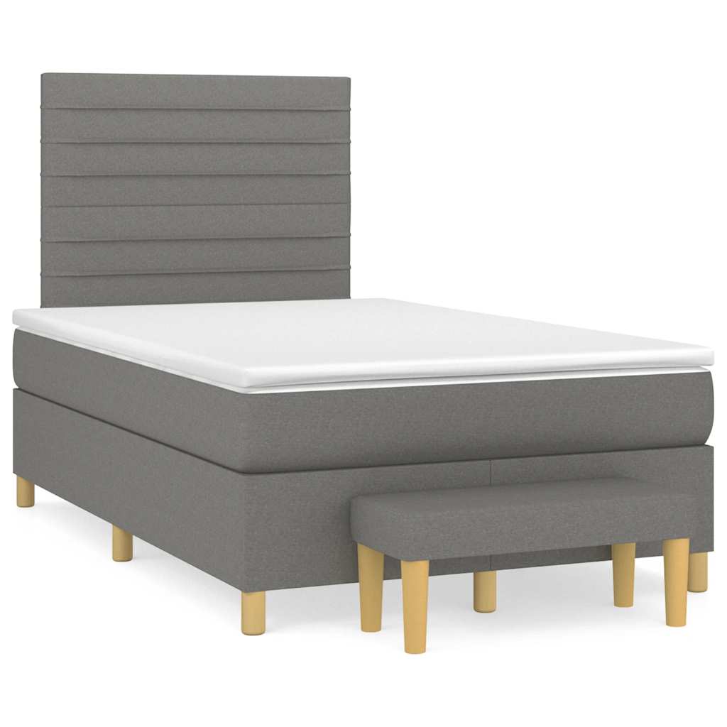 Box Spring Postel S Matrací Černá Textil Černá