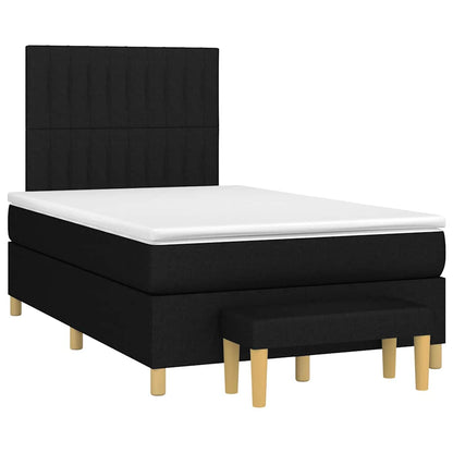 Box Spring Postel S Matrací Černá Textil Černá