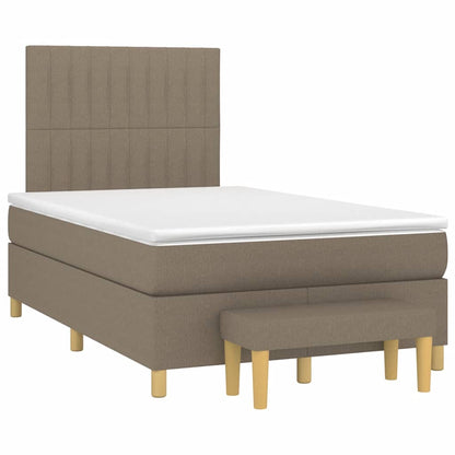 Box Spring Postel S Matrací Textil Taupe