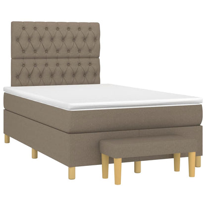 Box Spring Postel S Matrací Textil Taupe
