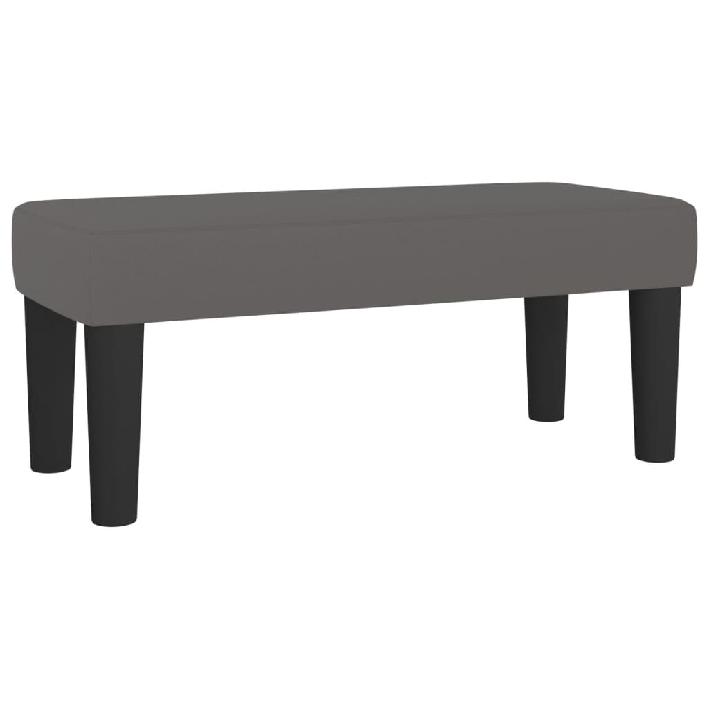 Box Spring Postel S Matrací Šedá Umělá Kůže Šedá