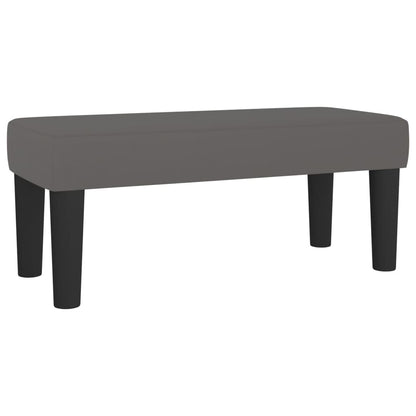 Box Spring Postel S Matrací Šedá Umělá Kůže Šedá