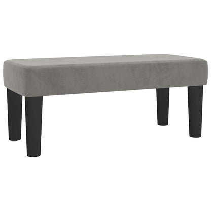 Box Spring Postel S Matrací Samet Světle Šedá