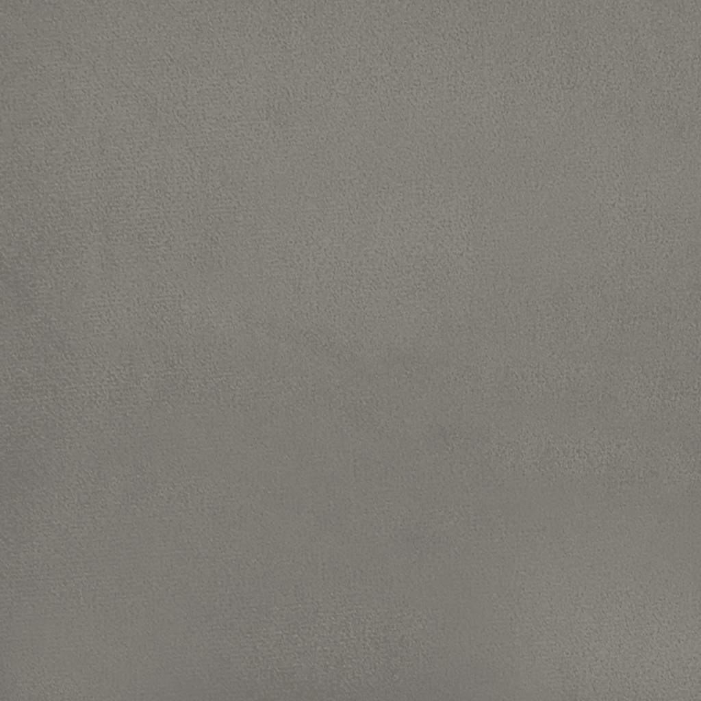 Box Spring Postel S Matrací Samet Světle Šedá