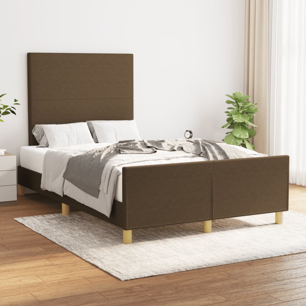 Rám Postele Bez Matrací Tmavě Šedá 120X190 Cm Textil
