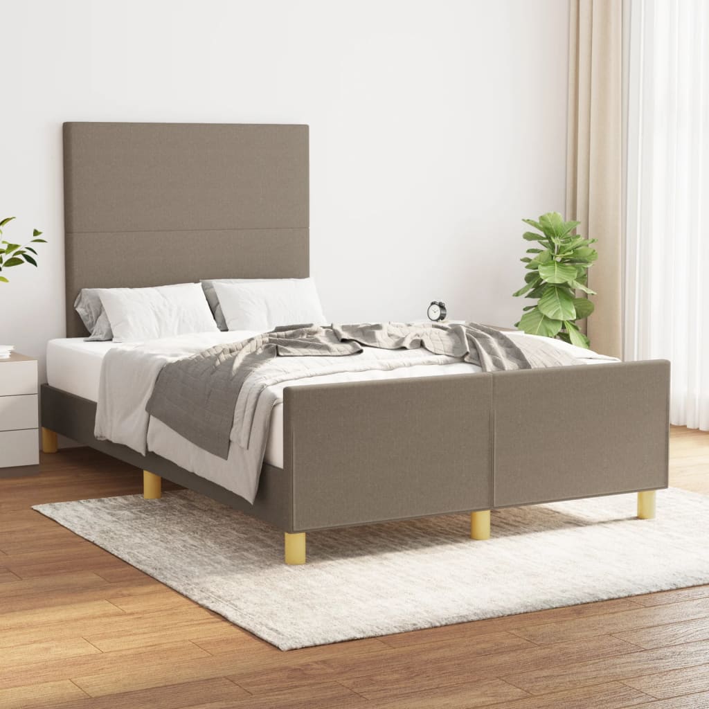 Rám Postele Bez Matrací Taupe 120X190 Cm Textil
