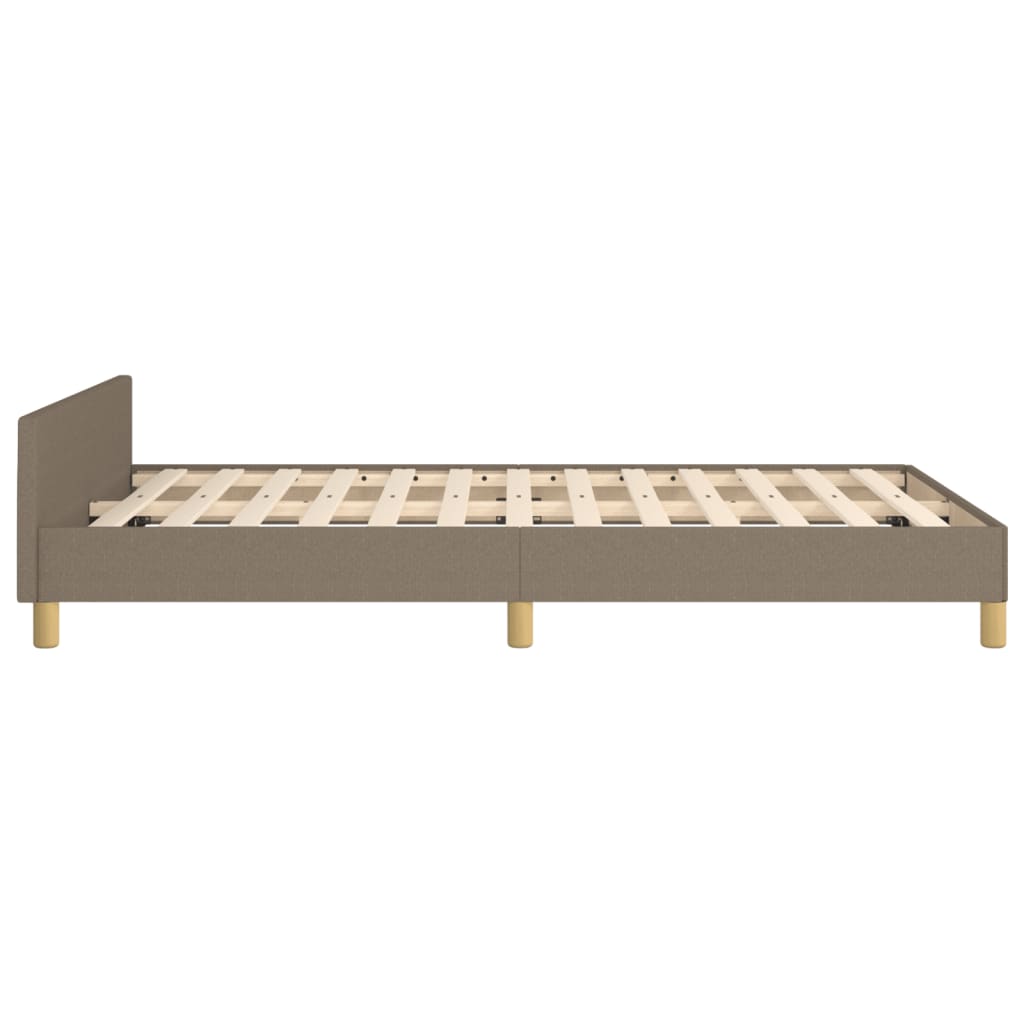 Rám Postele Bez Matrací Taupe 120X190 Cm Textil