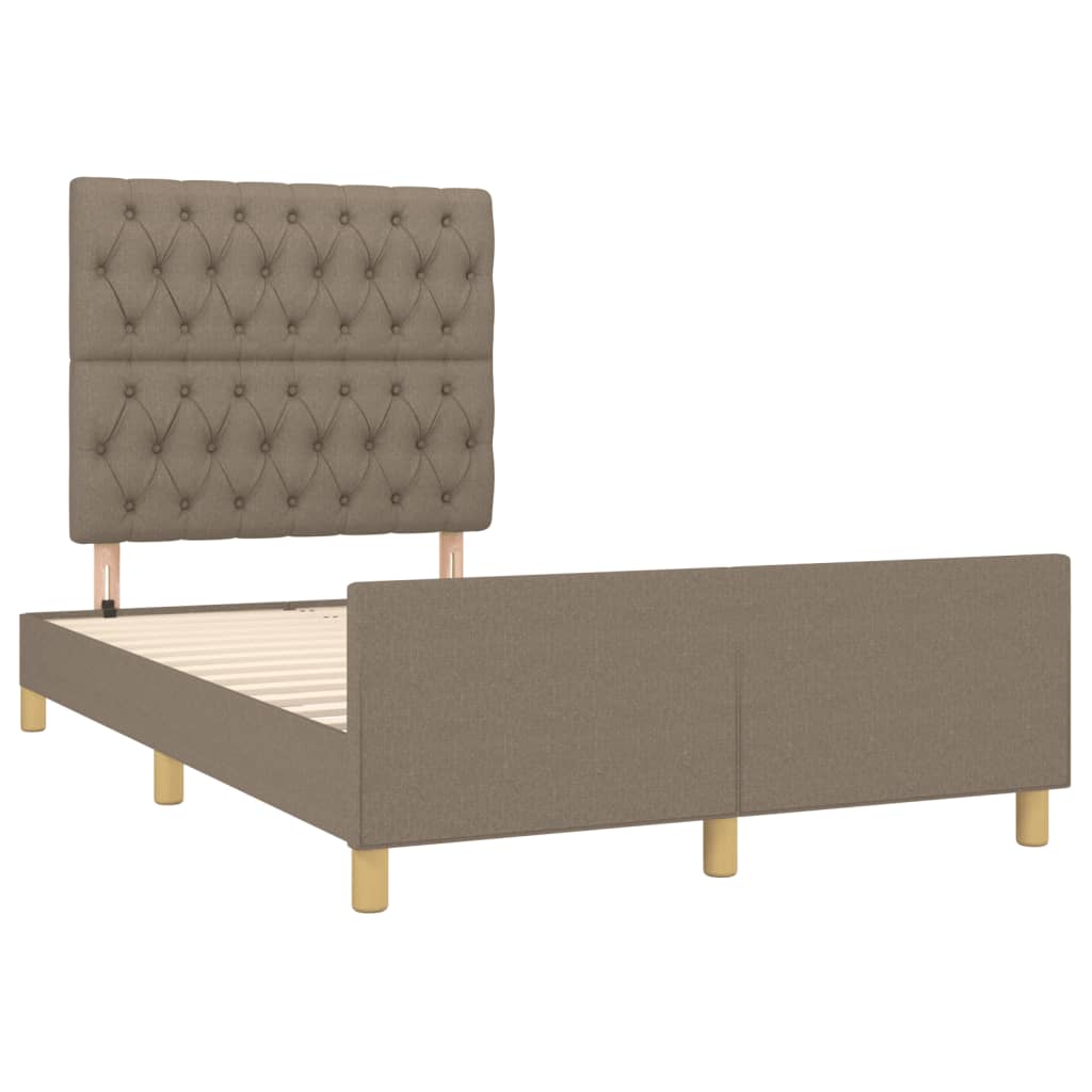 Rám Postele Bez Matrací Taupe 120X190 Cm Textil