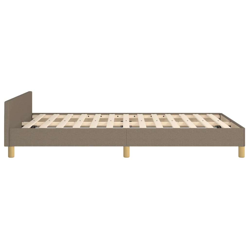 Rám Postele Bez Matrací Taupe 120X190 Cm Textil