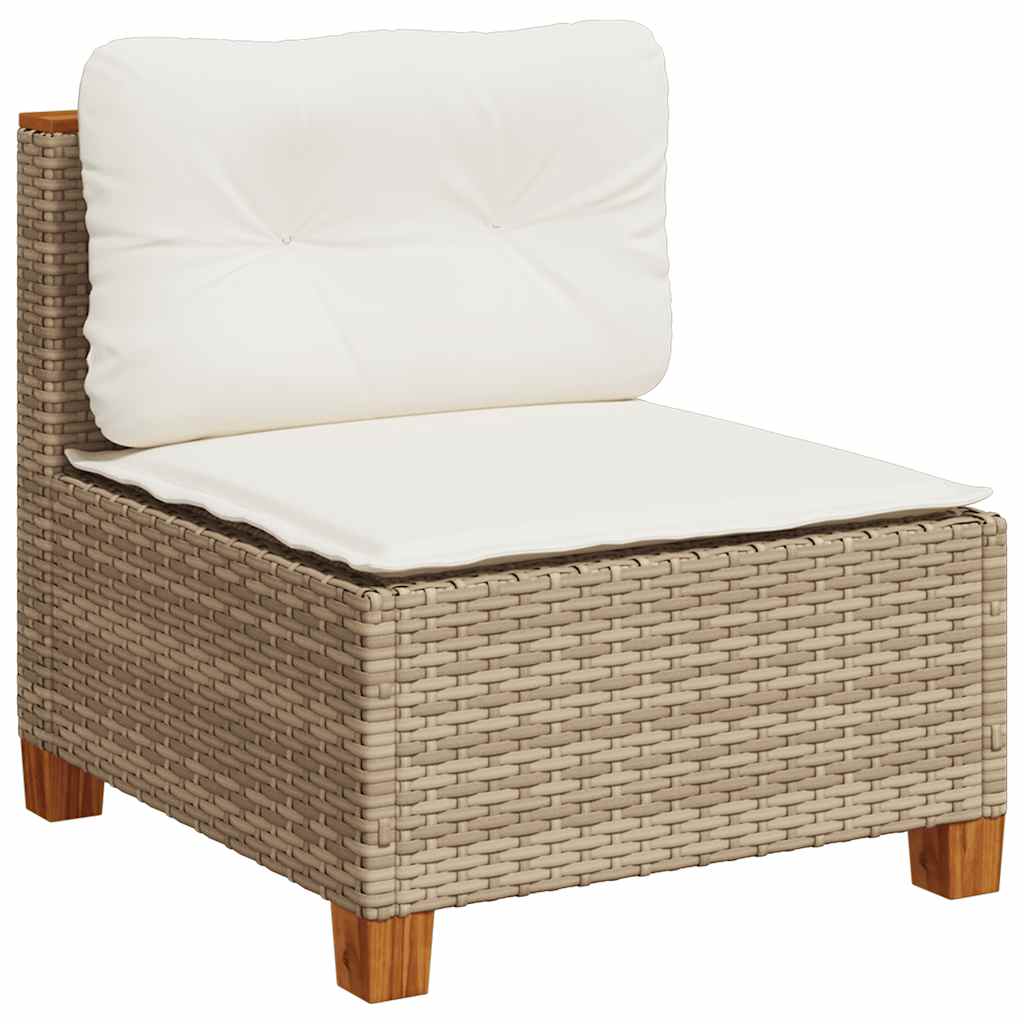 10Dílná Zahradní Sedací Souprava S Poduškami Polyratan Béžová