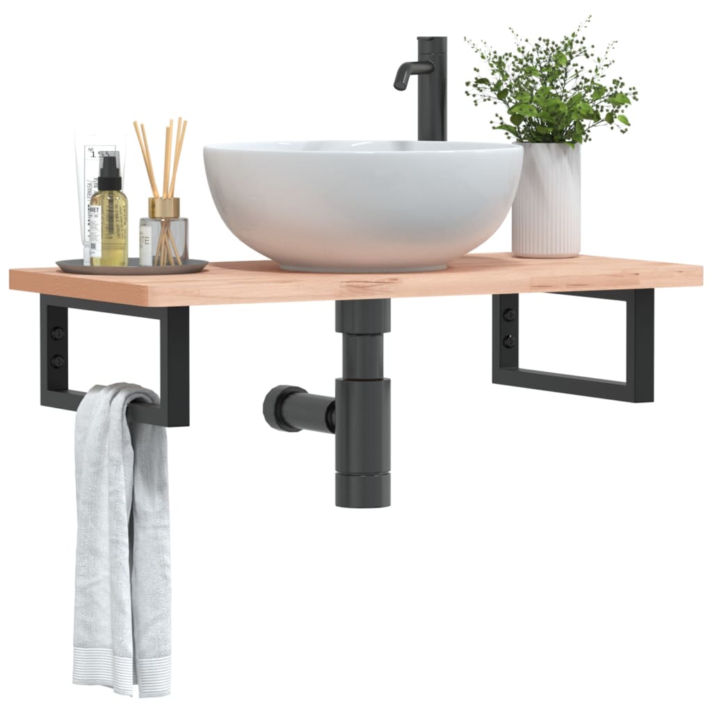 Policové Držáky Na Umyvadlo 2 Ks Černé Ové Ocel Černá