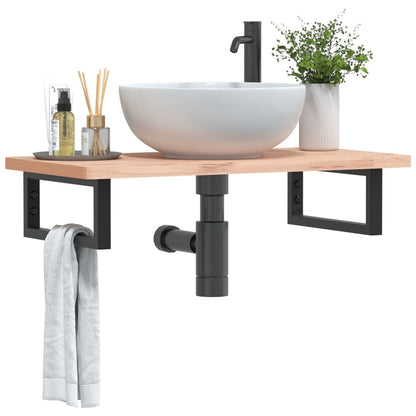 Policové Držáky Na Umyvadlo 2 Ks Černé Ové Ocel Černá