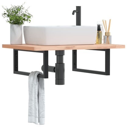 Policové Držáky Na Umyvadlo 2 Ks Černé Ové Ocel Černá