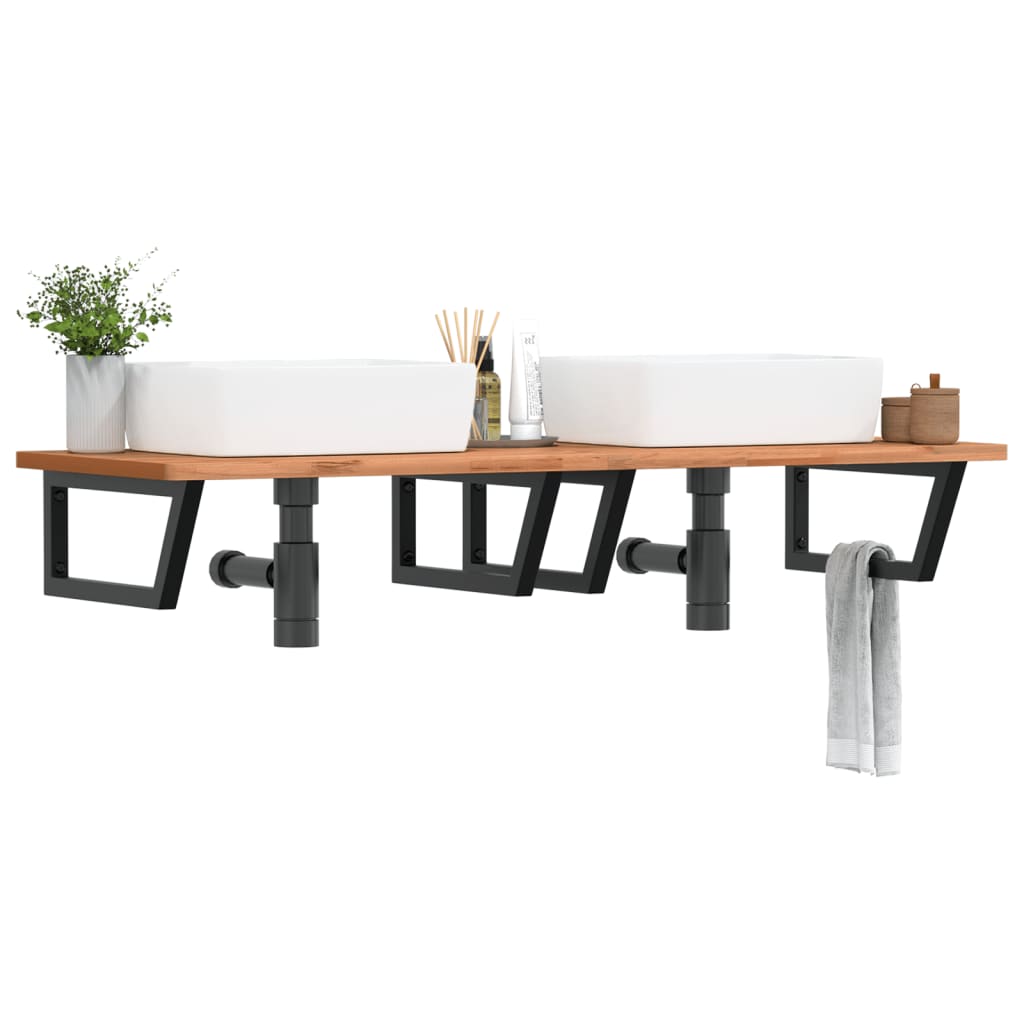 Policové Držáky Na Umyvadlo 2 Ks Černé Ové Ocel Černá