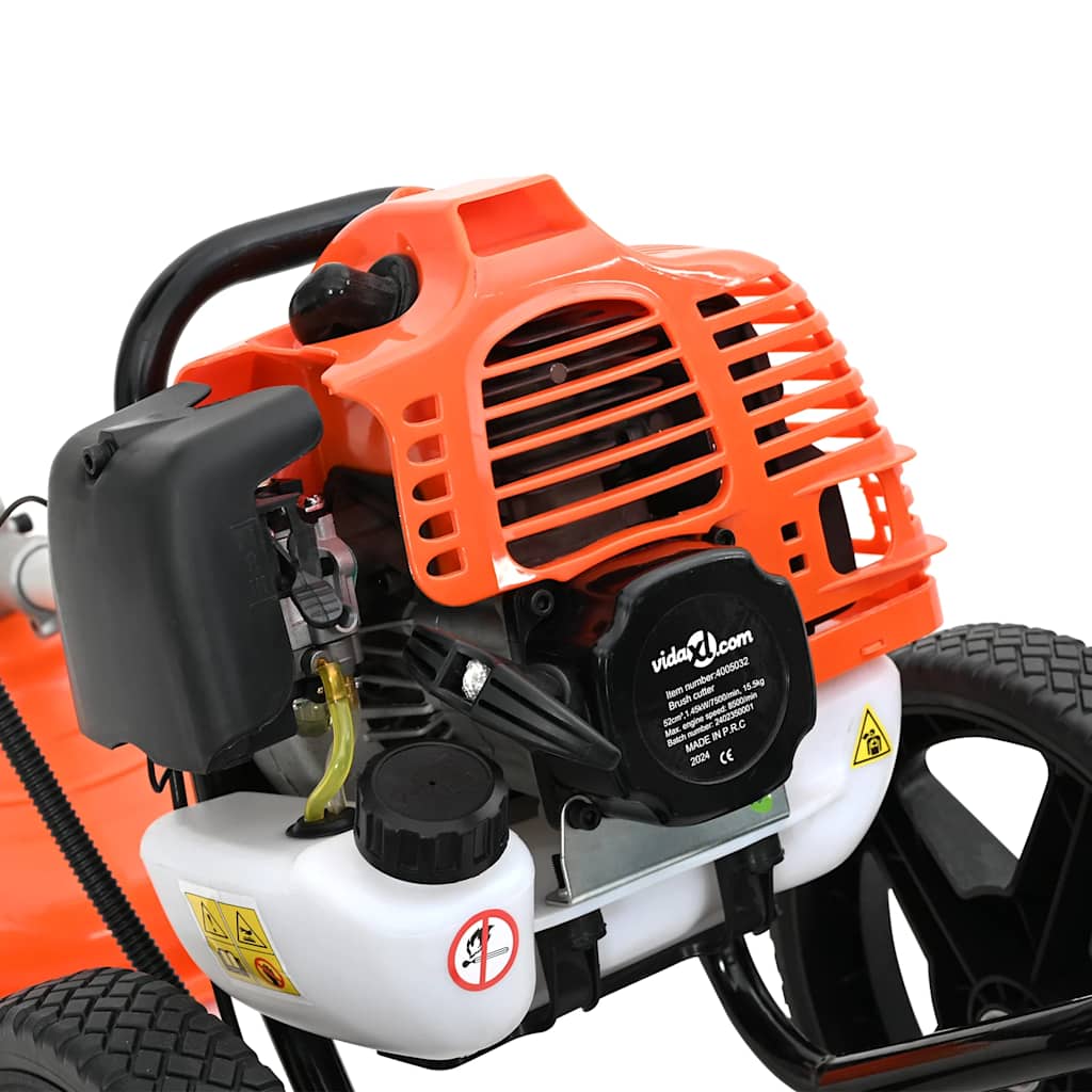 Křovinořez S Koly Oranžový 52 Cm3 1,45 Kw
