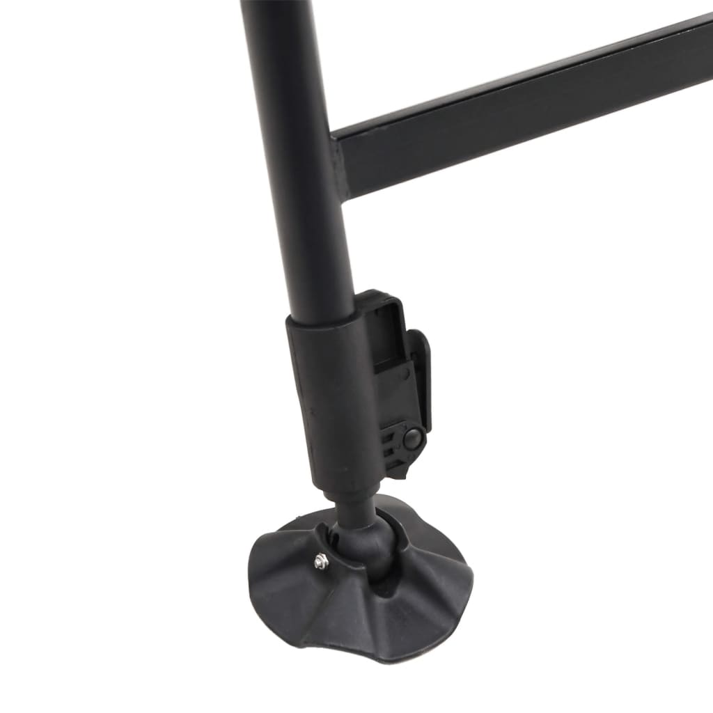 Rybářské Lehátko Nastavitelné Nohy Do Bláta Skládací Zelené Černá A Krémová