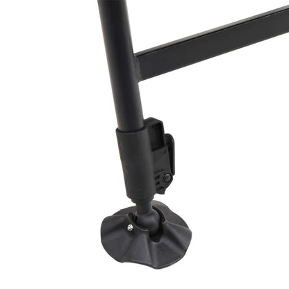 Rybářské Lehátko Nastavitelné Nohy Do Bláta Skládací Zelené Černá A Krémová