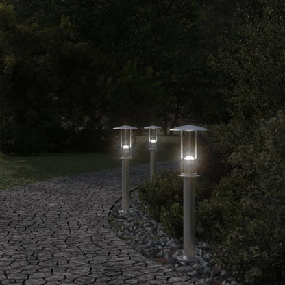 Venkovní Stojací Lampa Nerezová Ocel Stříbrná