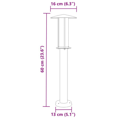 Venkovní Stojací Lampa Nerezová Ocel Stříbrná