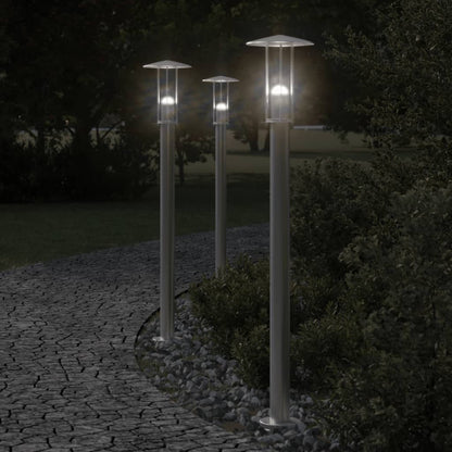 Venkovní Stojací Lampa Nerezová Ocel Stříbrná