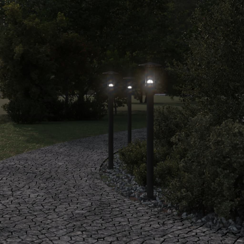 Venkovní Stojací Lampa Černá Nerezová Ocel Černá