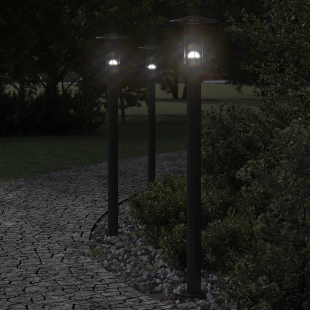Venkovní Stojací Lampa Černá Nerezová Ocel Černá