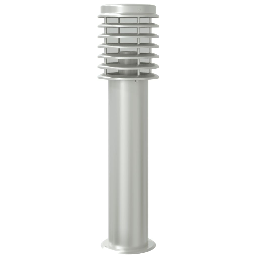 Venkovní Stojací Lampy 3 Ks Stříbrné 60 Cm Nerezová Ocel Stříbrná