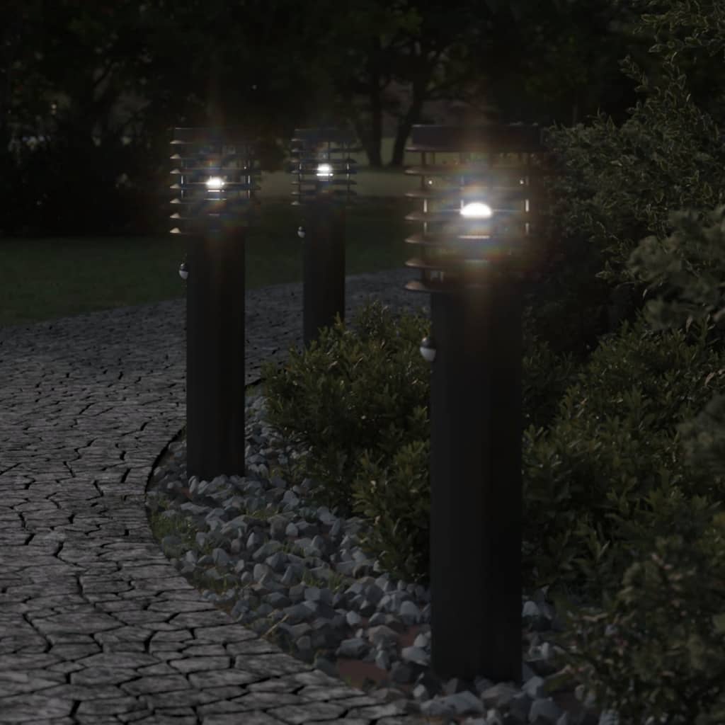Venkovní Stojací Lampa Černá 60 Cm Nerezová Ocel Černá