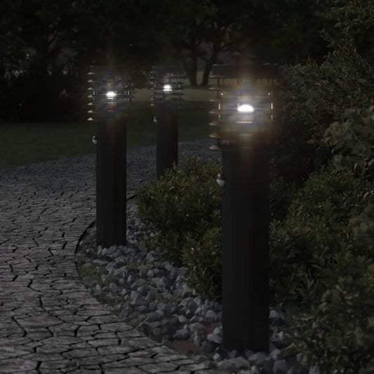 Venkovní Stojací Lampa Černá 60 Cm Nerezová Ocel Černá