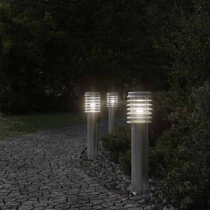 Venkovní Stojací Lampa 60 Cm Nerezová Ocel Stříbrná