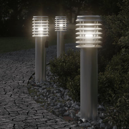 Venkovní Stojací Lampa 60 Cm Nerezová Ocel Stříbrná
