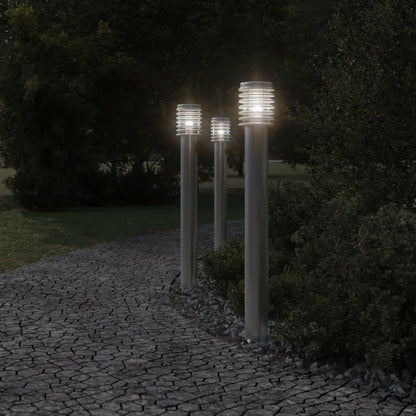 Venkovní Stojací Lampa 110Cm Nerezová Ocel Stříbrná