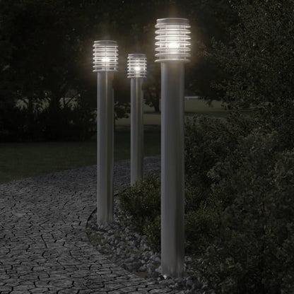 Venkovní Stojací Lampa 110Cm Nerezová Ocel Stříbrná