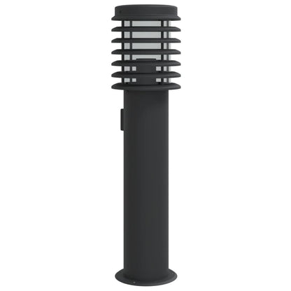 Venkovní Stojací Lampa Černá 60 Cm Nerezová Ocel Černá