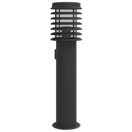 Venkovní Stojací Lampa Černá 60 Cm Nerezová Ocel Černá
