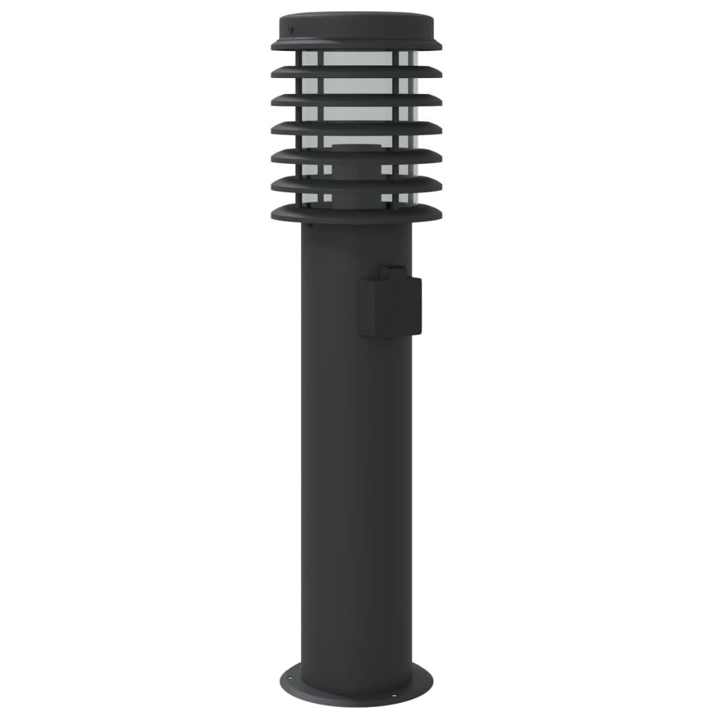 Venkovní Stojací Lampa Černá 60 Cm Nerezová Ocel Černá