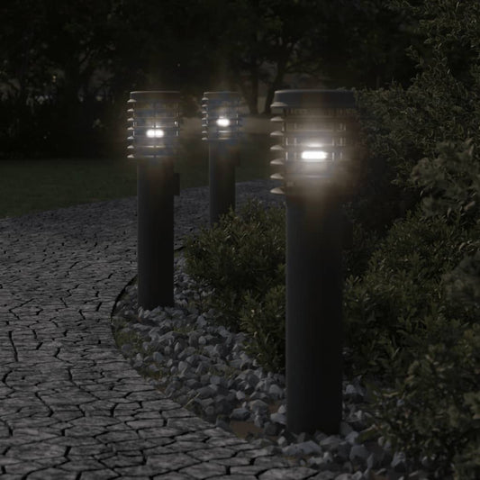 Venkovní Stojací Lampa Černá 60 Cm Nerezová Ocel Černá