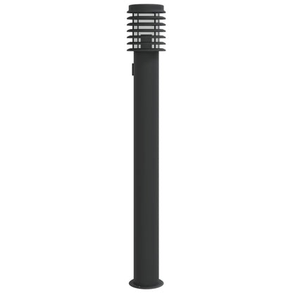 Venkovní Stojací Lampa Černá 110 Cm Nerezová Ocel Černá