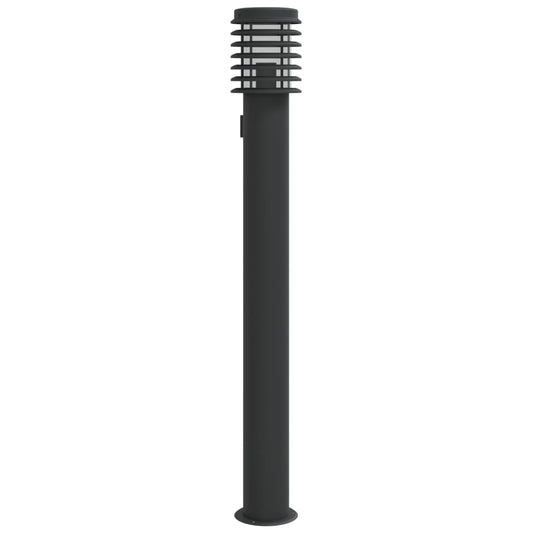 Venkovní Stojací Lampa Černá 110 Cm Nerezová Ocel Černá
