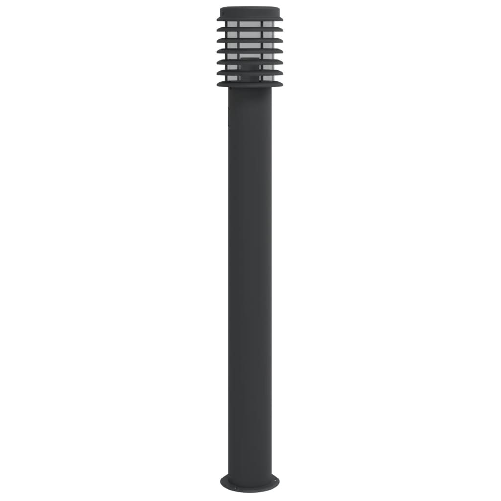 Venkovní Stojací Lampa Černá 110 Cm Nerezová Ocel Černá