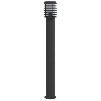 Venkovní Stojací Lampa Černá 110 Cm Nerezová Ocel Černá