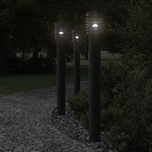 Venkovní Stojací Lampa Černá 110 Cm Nerezová Ocel Černá