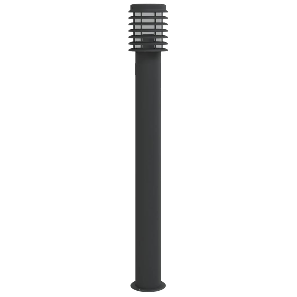 Venkovní Stojací Lampy 3 Ks Černé 110 Cm Ocel Černá