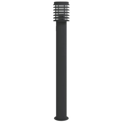 Venkovní Stojací Lampy 3 Ks Černé 110 Cm Ocel Černá