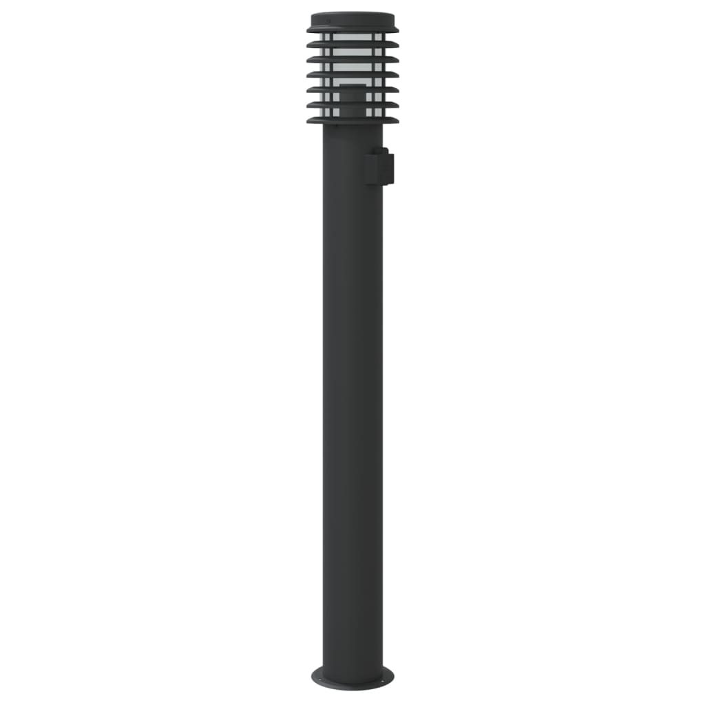 Venkovní Stojací Lampy 3 Ks Černé 110 Cm Ocel Černá