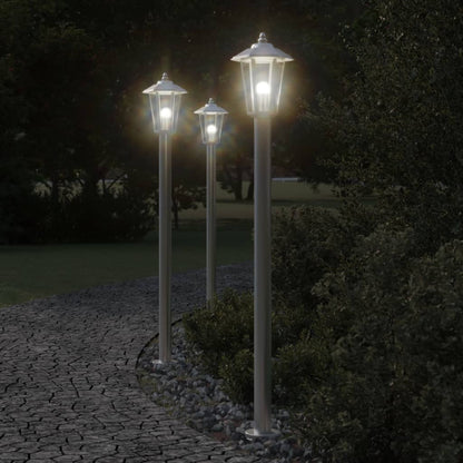 Venkovní Stojací Lampa Nerezová Ocel Stříbrná