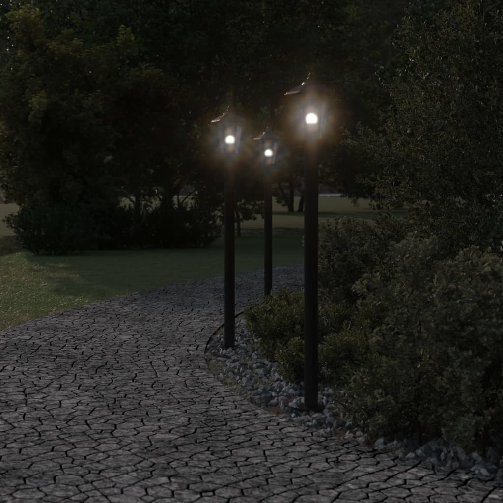 Venkovní Stojací Lampa Černá Nerezová Ocel Černá