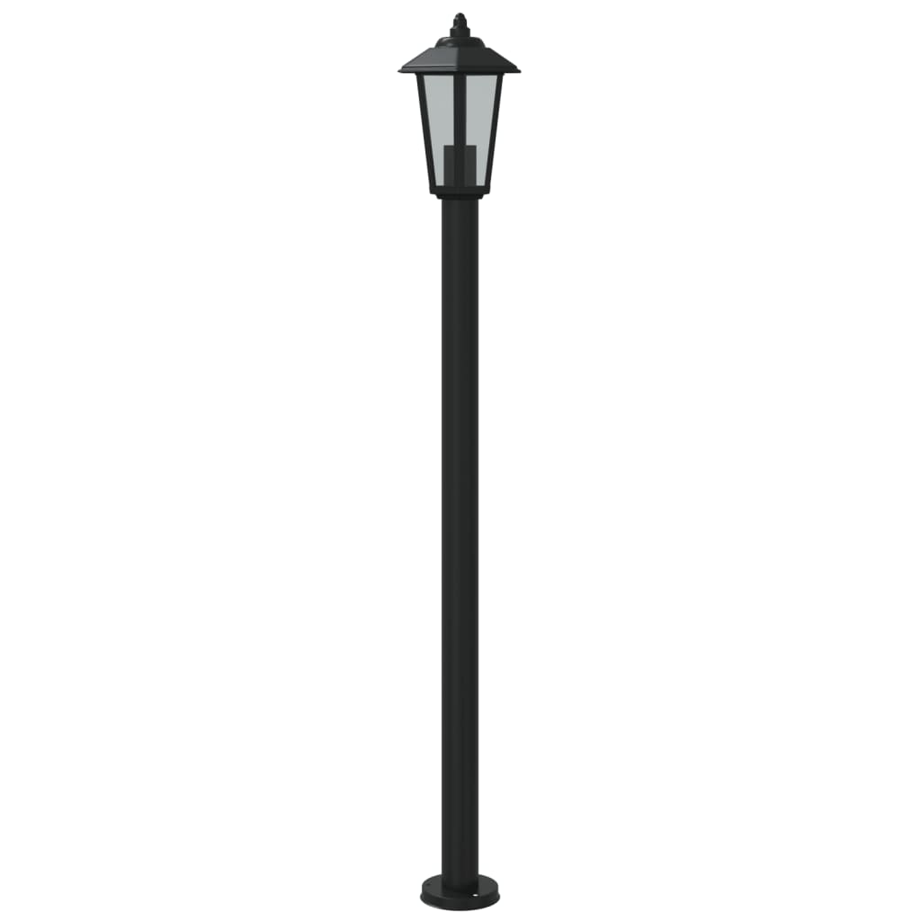 Venkovní Stojací Lampa Černá Nerezová Ocel Černá