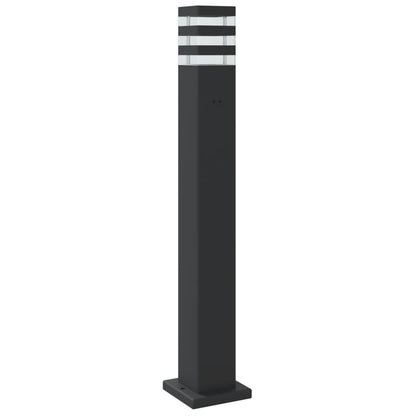 Venkovní Stojací Lampa Černá Hliník 80 Cm