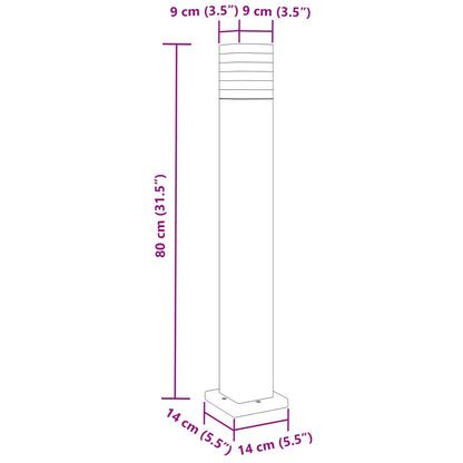 Venkovní Stojací Lampa Černá Hliník 80 Cm